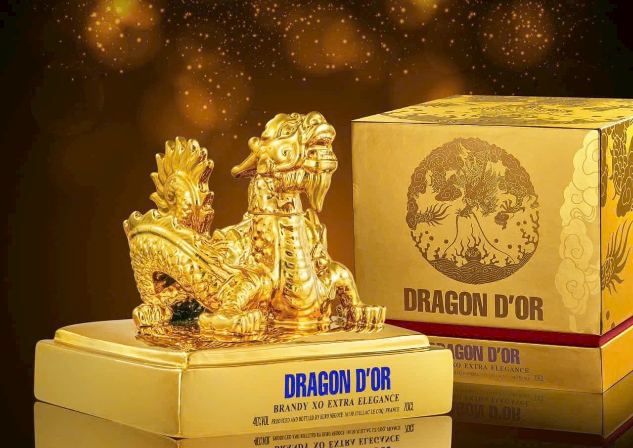 Rượu Linh Vật Rồng Vàng Brandy XO Dragon D'or Extra Elegance