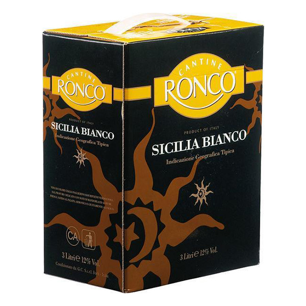 Rượu Vang Bịch Cantine Ronco Sicilia Bianco