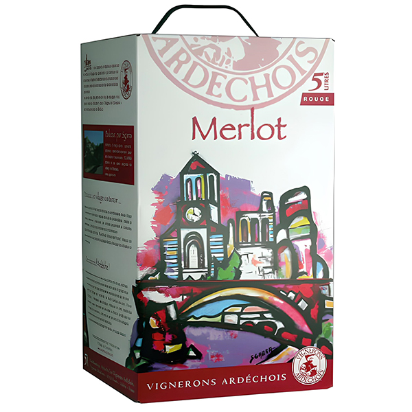Rượu Vang Bịch Vignerons Ardechois Merlot