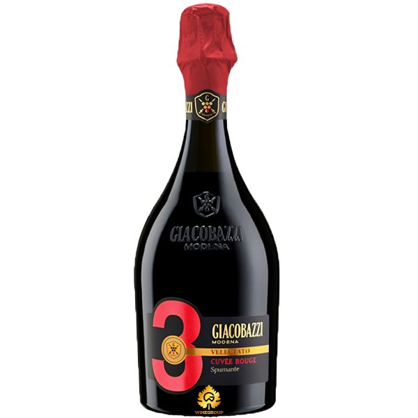 Rượu Vang Nổ Giacobazzi 3 Vellutato Spumante Cuvée Rouge