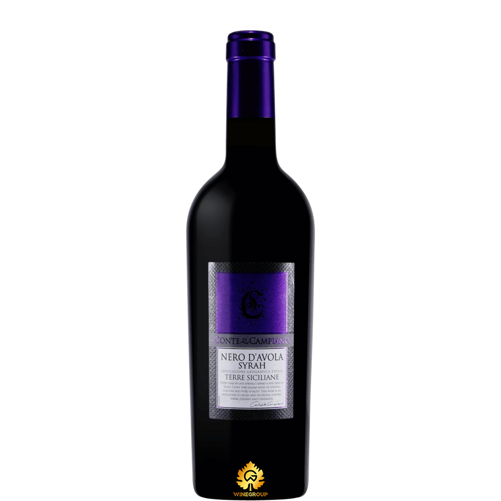 Rượu Vang Conte Di Campiano Nero D’avola Syrah Terre Siciliane Rượu Vang Conte Di Campiano Nero D’avola Syrah Terre Siciliane